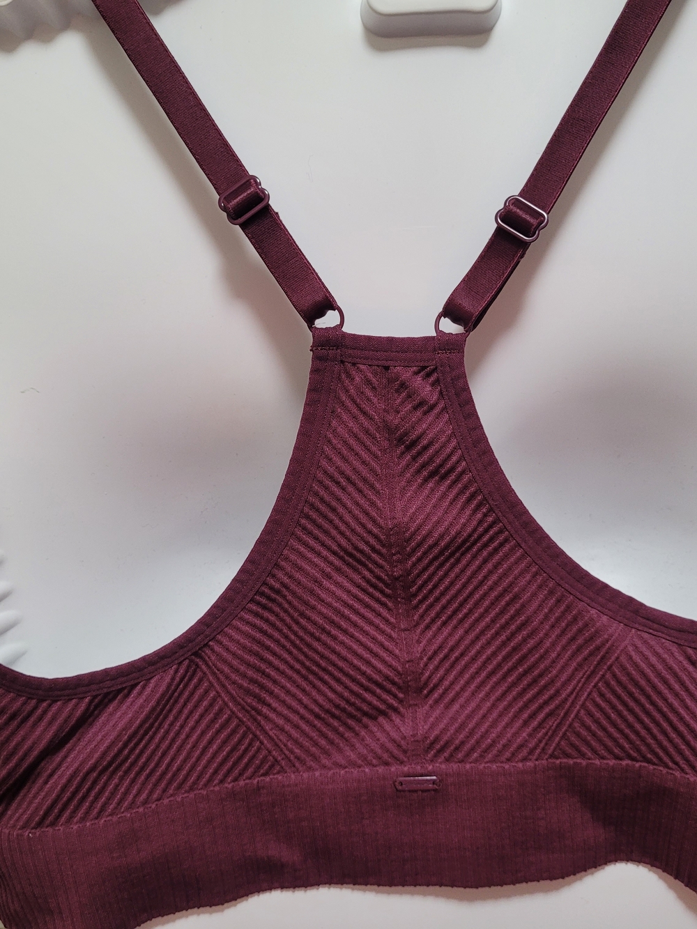 PINK Victoria's Secret Ribbed Seamless Bralette - Plum - Picture 2 of 4